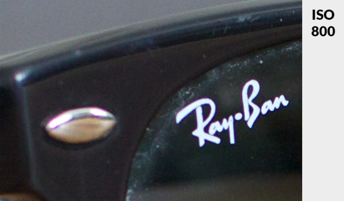 A close up image of ran ban sunglasses taken with ISO 800 - what is ISO?
