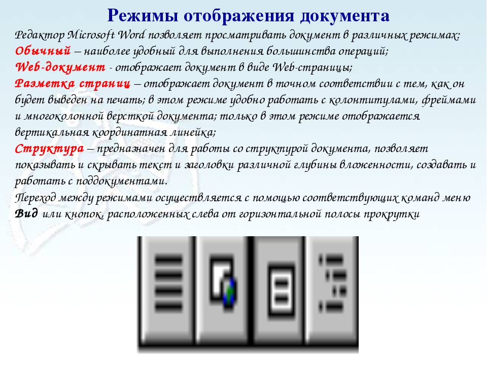 Режим отображения. Режимы отображения документа Word. Режимы просмотра документа. Режимы просмотра документа в программе Word. Перечислите режимы просмотра документа.