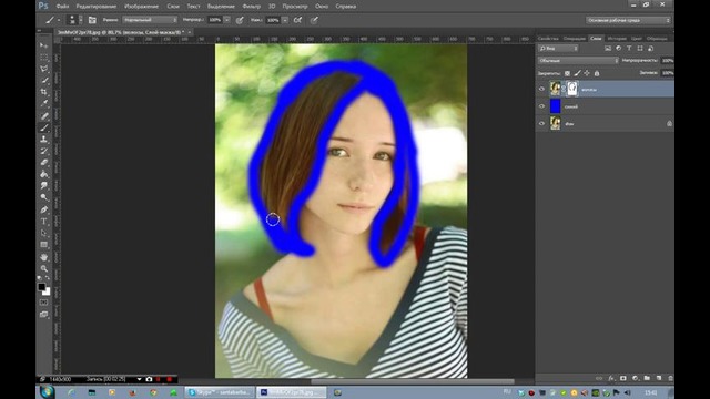 Как вырезать волосы в фотошопе