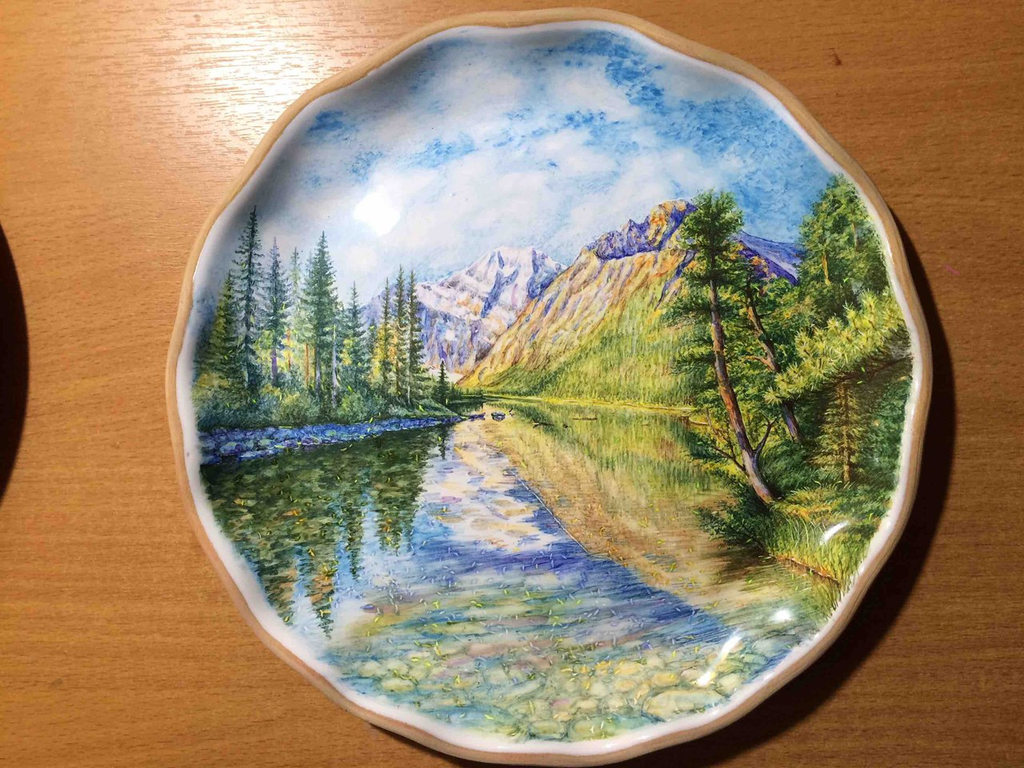 Пейзаж в круге картинки