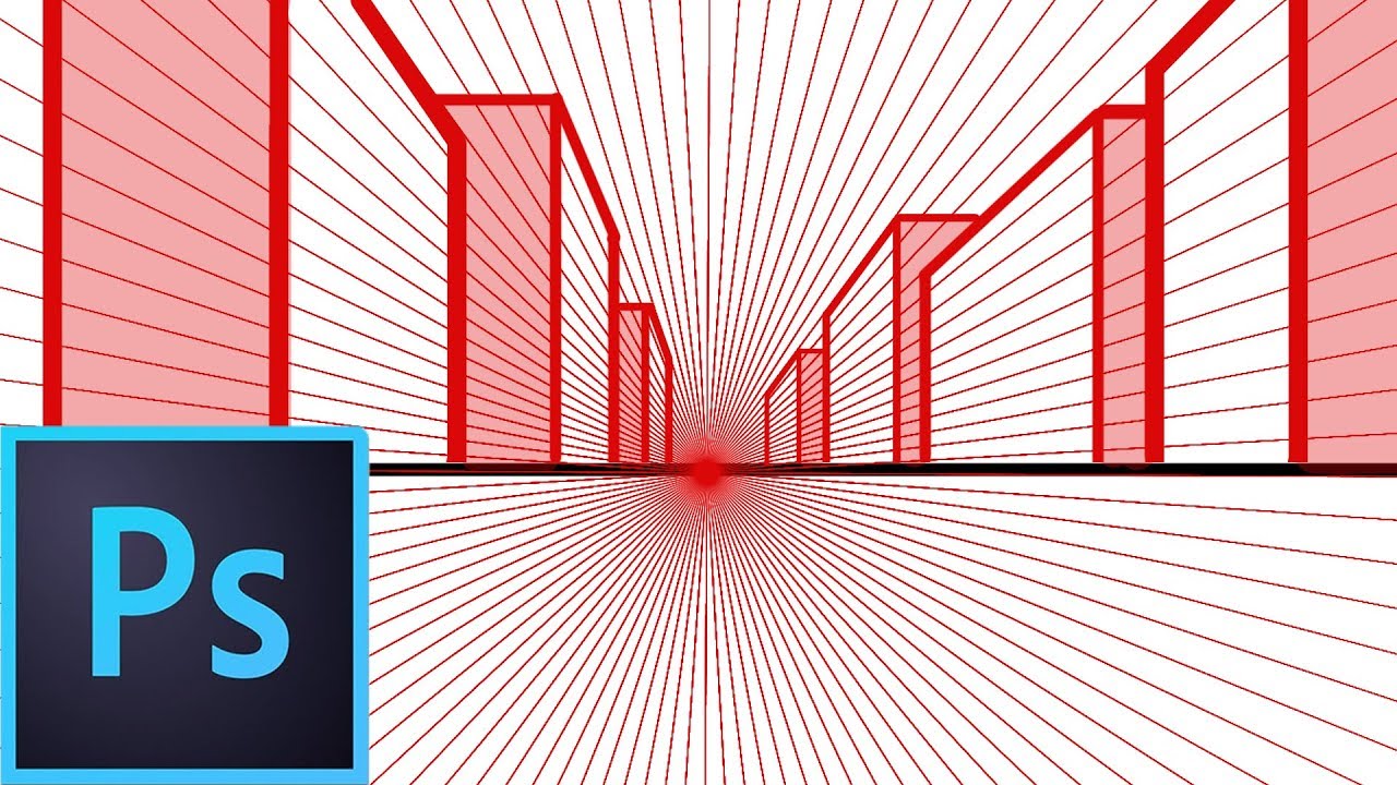 Как нарисовать линии перспективы в фотошопе