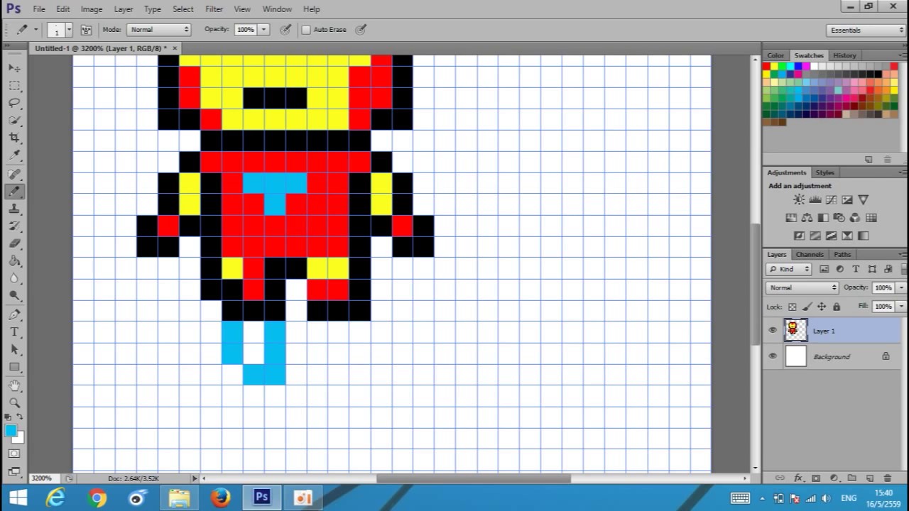 Как в фотошопе рисовать пикселями в