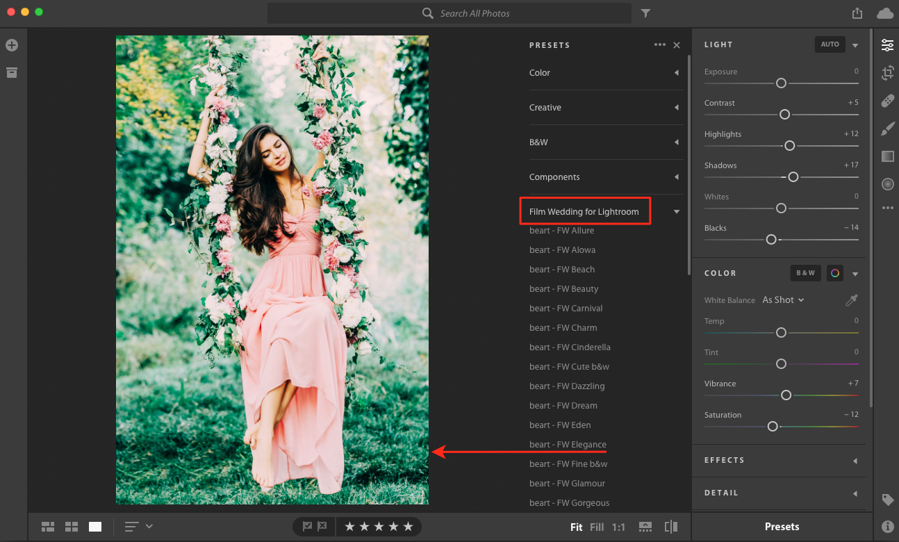 Как накладывать пресеты в лайтрум на фото