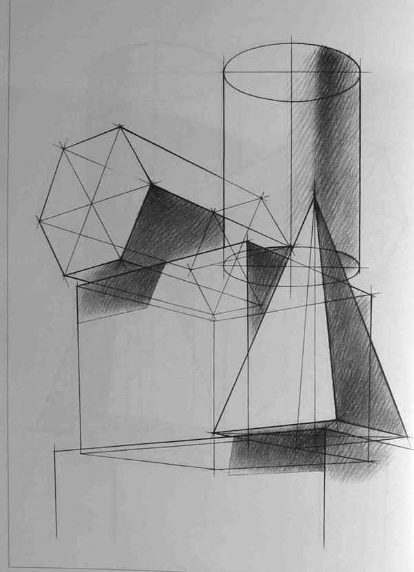 Геометрические фигуры рисунок карандашом для поступления в колледж
