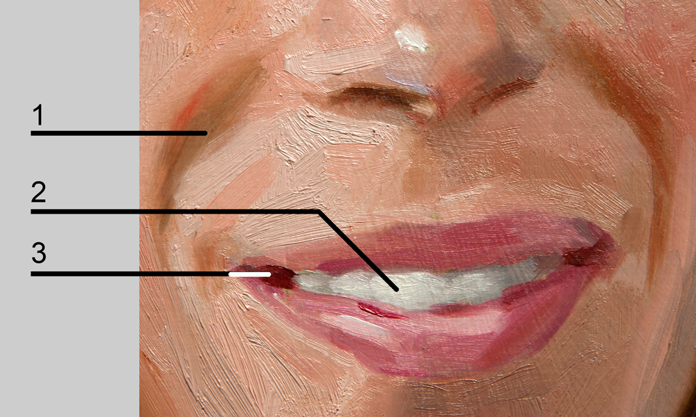 portrait painting techniques. how to paint a mouth in portrait painting