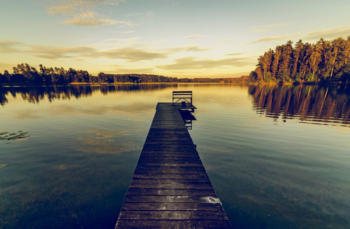 Отражение облаков в воде фото