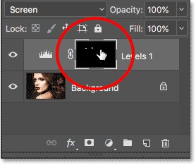 Clicking the layer mask thumbnail while pressing Alt (Win) / Option (Mac). 