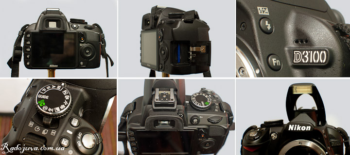 Вид Nikon D3100 с разных сторон