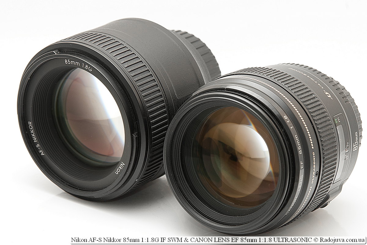 Nikon AF-S Nikkor 85mm 1:1.8G IF SWM и Canon LENS EF 85mm 1:1.8 ULTRASONIC USM