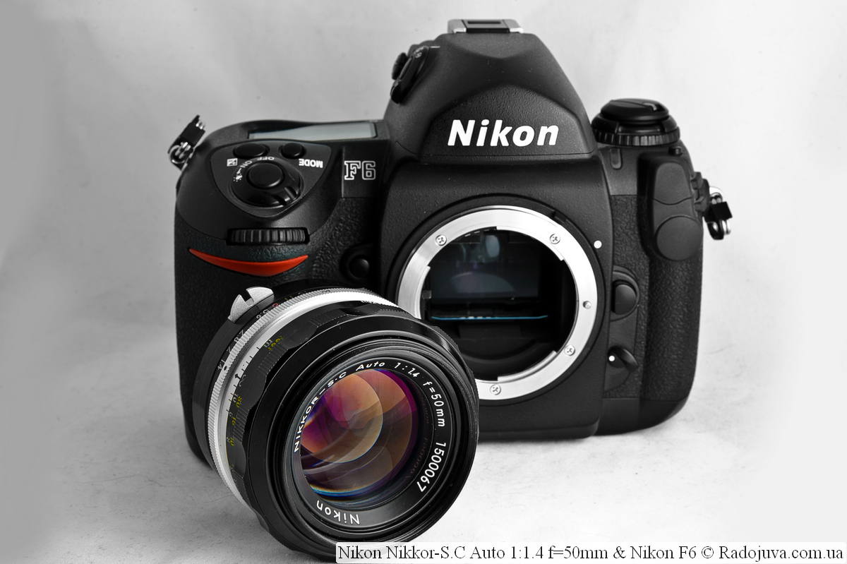 Nikon Nikkor-S.C Auto 1:1.4 f=50mm и фотоаппарат Nikon F6