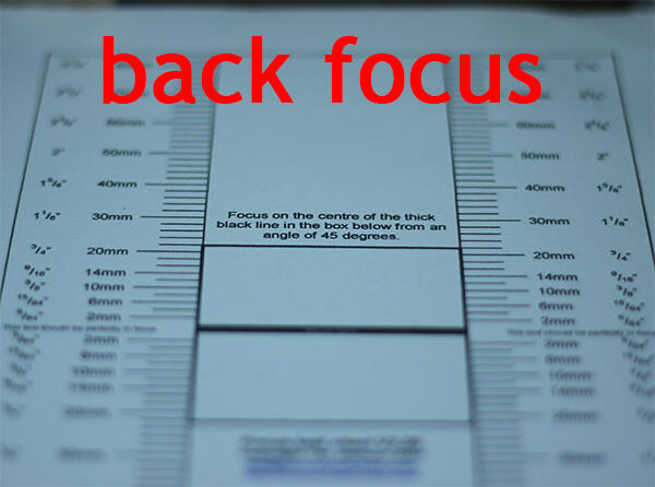 Back focus