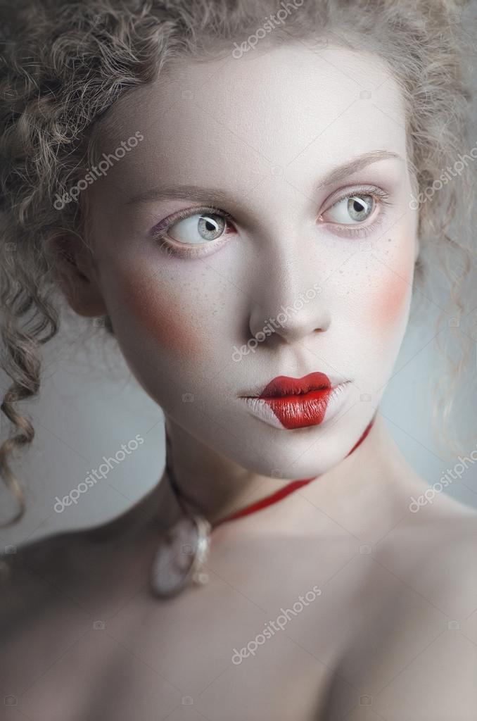 depositphotos 27871059 stock photo portrait of beautiful pale woman