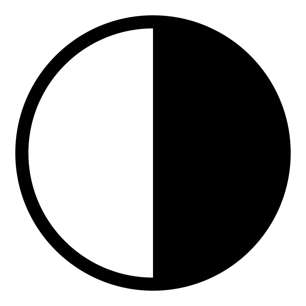 Знак полукруга. Значок контраст. Круг символ. Круг в круге символ. Черный круг значок.