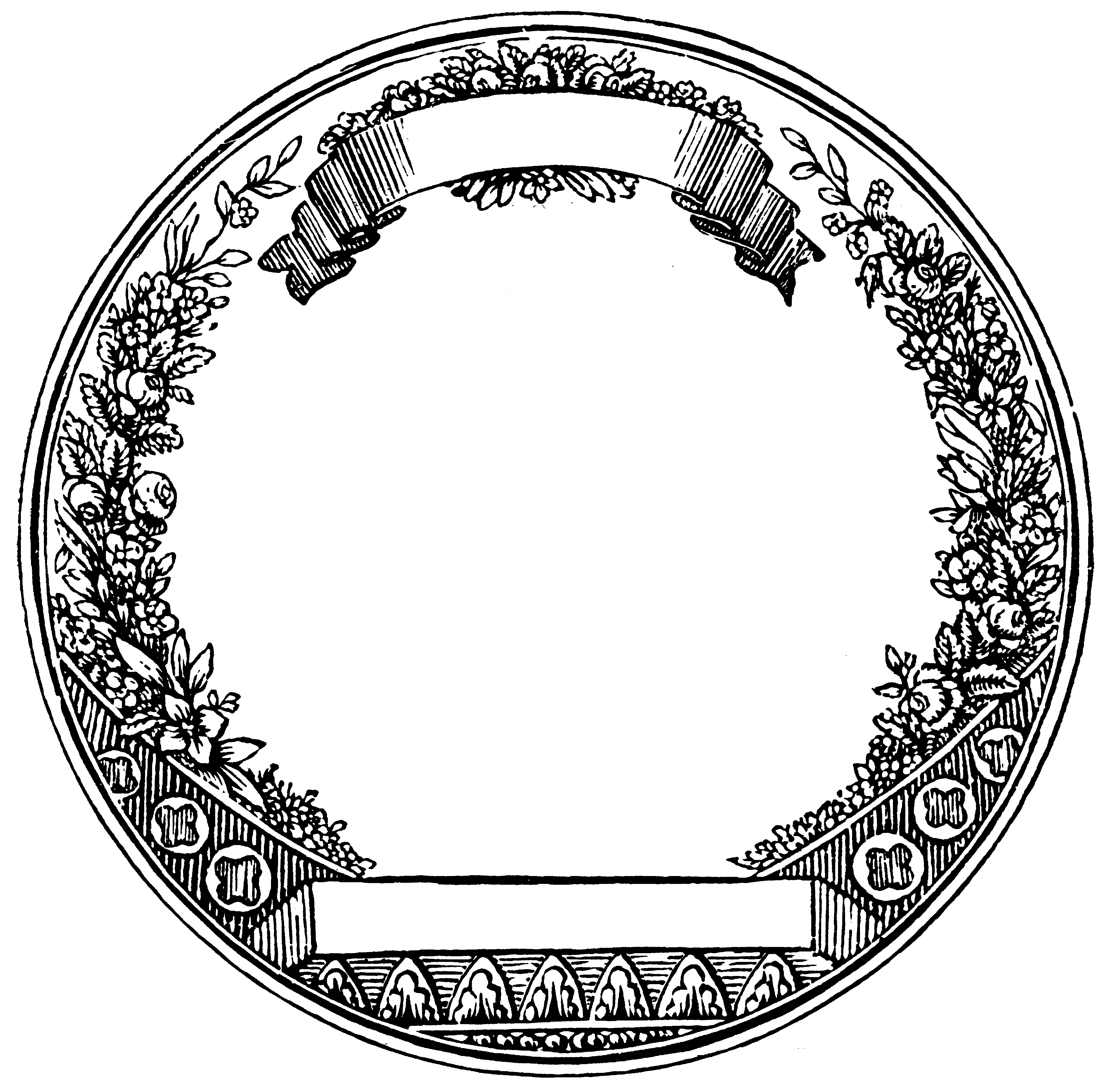 Ярлык грамота. Круглая рамка. Красивая рамка для эмблемы. Круглая рамка для медали. Круглая Векторная рамка.